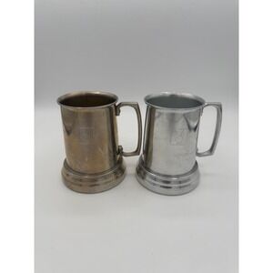 Vintage Playboy Club Pewter‎ Metal Tankard Mug Barware Collectible Set of 2